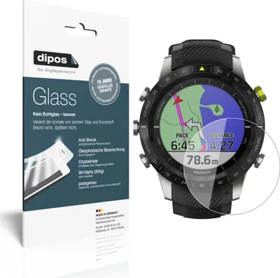 Produktbild von 2x Schutzfolie für Garmin MARQ Athlete - Anti-Shock 9H Folie dipos Glass Kunststoffglas