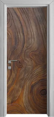 Produktbild von Tür Selbstklebende 80x210 cm Türfolie Türtapete Klebefolie - Dunkle Holz