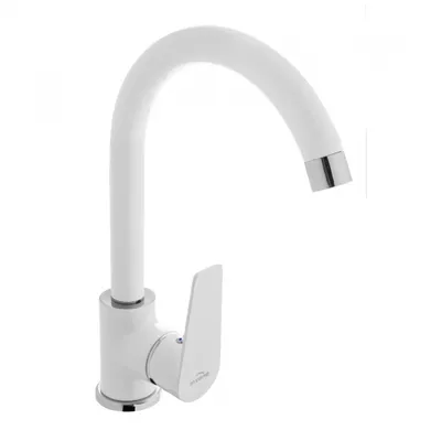 Image de Mitigeur d'évier DOKOS blanc/chrome (BZ-19-002-V)