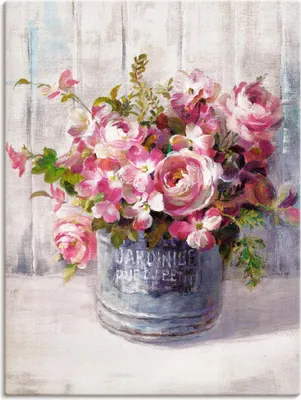 Produktbild von ARTland Leinwandbild Gartenblumen I Größe: 45x60 cm