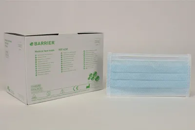 Obrázek produktu pro Operační rouška Barrier Spez.Hypoall. modrá 60 ks
