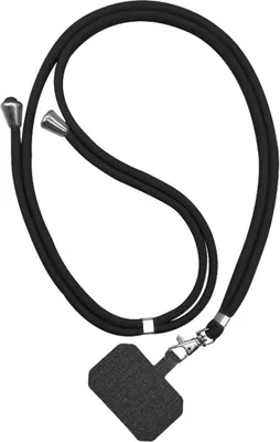 Produktbild von 2 PCS Telefon Lanyard verstellbare abnehmbare Halsschnur mit Karte (Schwarz)