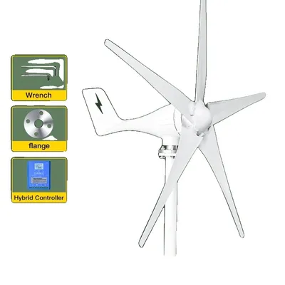 Zdjęcie produktu dla Generator wiatrowy, Moc, Konstrukcja osi poziomej, Ze sterowaniem hybrydowym, 2000W, 24V