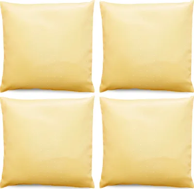 Produktbild von 4er Set Kissenhülle 40x40 cm gelb mit Reißverschluss als Deko