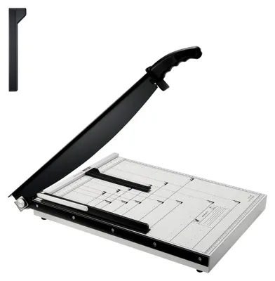 Produktbild von Hebelschneider für Papier, 457,2 mm Max. Schnittbreite, manuelle Papierschneidemaschine, 20 Blätter Kapazität, mit Schutzschiene und Klingenarretierung für Karton und Pappe