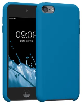 Produktbild von kwmobile Schutzhülle kompatibel mit Apple iPod Touch 6G / 7G (6. und 7.Generation) - Hülle Silikon gummiert - Cover Case in Karibikblau