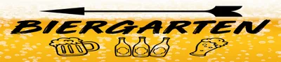 Produktbild von vianmo Blechschild 10x46 cm Biergarten links Bier