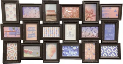 Produktbild von Henzo Fotorahmen - Trendy Gallery - Collagerahmen für 18 Fotos - Fotogröße 10x15 cm - Braun