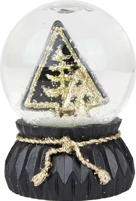 Produktbild von Schneekugel 6,5 cm | 3 verschiedene Motive | Schwarz Gold | 70288