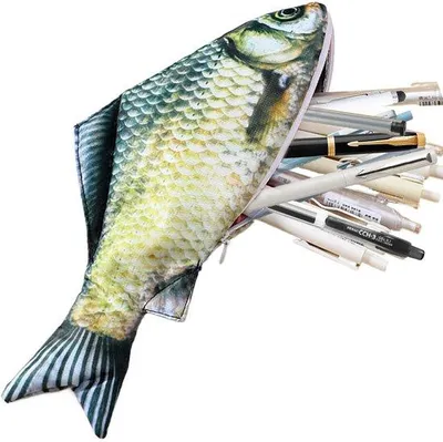 Produktbild von Schul-Etui Fischform schwarz klein