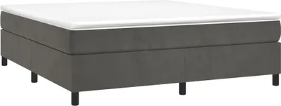 Produktbild von "Winterschlussverkauf "Boxspringbettgestell - CLORIS - Doppelbett - Robust und langlebig - Dunkelgrau 160x200 cm - Einfache Montage -  Samt - DEMöbel4767369