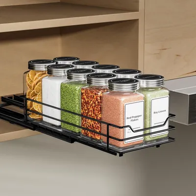 Image de Étagère à épices coulissante pour armoire de cuisine - Organisateur