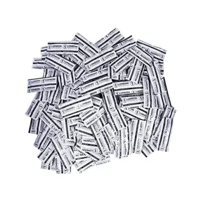 Produktbild von London Kondome 100er Pack weiße transparente Latex-Kondome, langes Reservoir Kondom, Sex, Pariser, Verhütung, Präser, extra Feucht, Länge 20,5cm