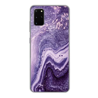 Produktbild von MuchoWow® Handyhülle Schutzhülle Hülle für Samsung Galaxy S20 Plus Naturstein - Glitzer - Luxus Silikon Softcase Handy Hülle - Hartschale
