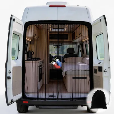 Productafbeelding van Muggennet voor auto - Magnetische sluiting - Insectenbescherming - Vliegenraam voor MPV - Kamperen
