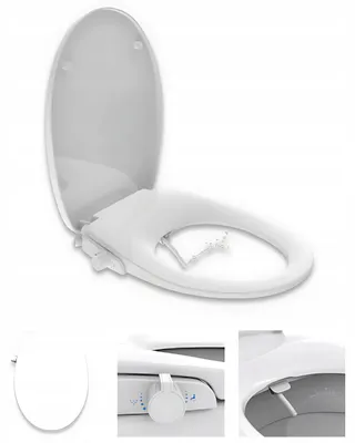 Produktbild von Pure Clean Bidet-WC-Sitz mit Absenkautomatik und Schnellverschluss, weiß, Bemis