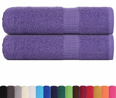 Zdjęcie produktu dla Ręczniki vidaXL FROGN, 2 szt., fioletowe, 50 x 100 cm, 360 g/m²