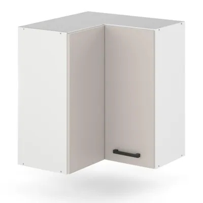 Produktbild von ULWEHOME | Eck-Hängeschrank 60 x 60 cm Beige, Küchenoberschrank Kaschmir mit 2 Türen, Eckoberschrank, Wandschrank Küche