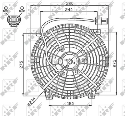 Obrázok produktu pre Ventilátor, chladenie motora NRF 47752