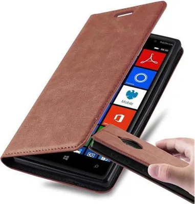 Image de Cadorabo Housse pour Nokia Lumia 830 Housse de protection marron Etui pour téléphone portable Case Cover Fermeture magnétique