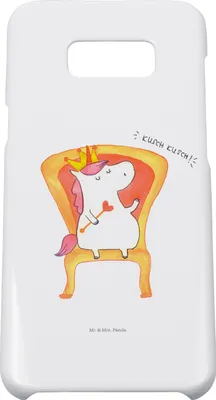 Produktbild von Mr. & Mrs. Panda Samsung Galaxy S8 plus Handyhülle  Einhorn König - Weiß - Geschenk, Handycover, Unicorn, Bundeskanzler, Präsident, Handy Case, Krone, Hülle, Cover