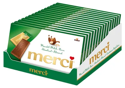 Produktbild von merci Tafelschokolade Mandel-Milch-Nuss 15 x 100g