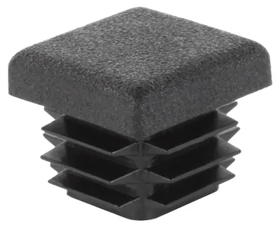 Obrázek produktu pro Alberts 859015: Zátkové špunty pro hranolové trubky, plast, černá barva, šířka 20 mm, balení 16 kusů