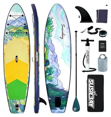 Image de Planche de stand-up paddle gonflable, avec tous les accessoires, de couleur orange