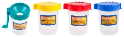 Produktbild von Idena Pinselbecher mit Deckel Schule Tusch Becher