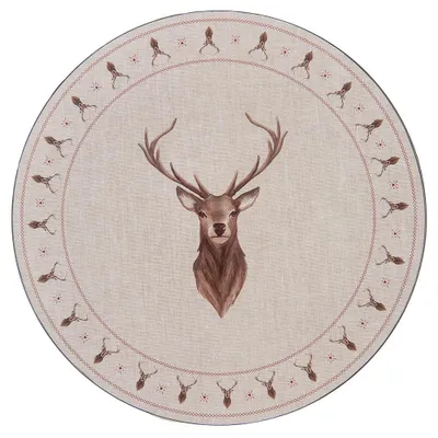 Immagine prodotto di Piattino Clayre & Eef Ø 33 cm Beige Marrone Plastica Cervo