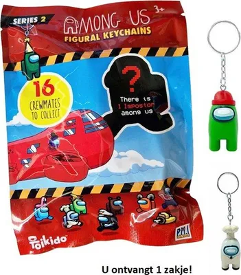 Produktbild von Among Us speelgoed sleutelhanger verassingszakje - Schoencadeautje - blind bag - 1 exemplaar - action figure
