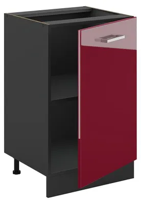 Obrázek produktu pro Spodní skříňka kuchyňské linky Vicco R-Line Červená vysoký lesk/Antracit 50 cm bez pracovní desky, Model 70243