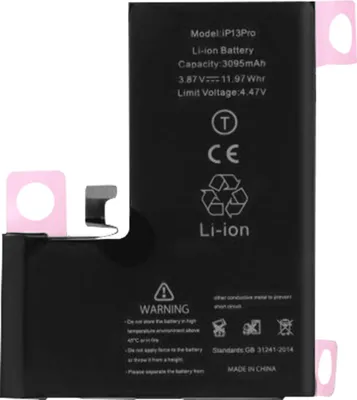 Produktbild von Clappio, Ersatzakku für Apple iPhone 13 Pro 3095mAh Integrierter TI-Chip, Schwarz