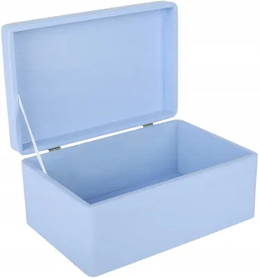 Produktbild von Creative Deco Holzbox mit Deckel, blau, 30x20x14 cm