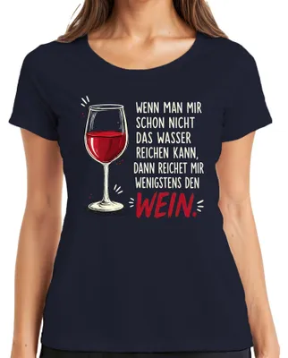 Immagine prodotto di Maglietta da donna "Spruch Lustig Geschenk Damen Vino", colore blu navy, taglia XXL