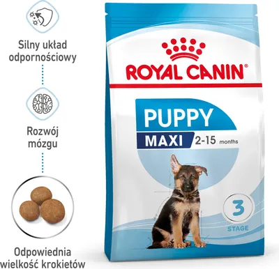 Zdjęcie produktu dla Royal Canin Maxi Puppy, Szczenięta, Maxi (26 - 44 kg), Drób, Ryż, 4 kg