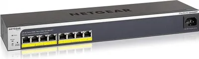 Obrázek produktu pro NETGEAR GS408EPP, Řízený, L2, Gigabit Ethernet (10/100/1000), Plně duplexní režim, Podpora napájení po Ethernetu (PoE), Instalace do racku