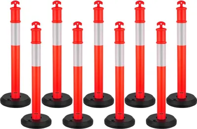 Obrázok produktu pre 9 balení dopravných značiek 1140 mm Dopravné bezpečnostné kužele Plniteľná základňa