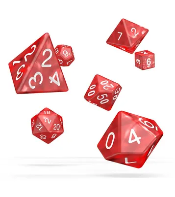 Produktbild von Oakie Doakie Dice Würfel RPG-Set Marble - Rot (7)