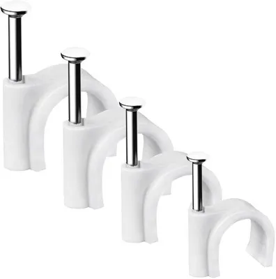 Produktbild von Famanu Kabelclips Set 9 selbstklebende Halter für Büro und Nachttisch - Weiß