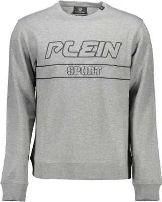 Produktbild von Graues Herren-Sweatshirt - Langarm, Rundhalsausschnitt, Kontrastdesign