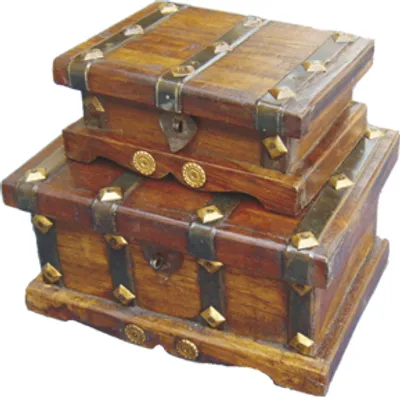 Produktbild von Merlin Truhen-Set, groß 24x17x12 cm, klein 18x12x9 cm