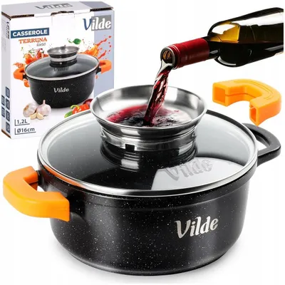 Produktbild von Granit-Kochtopf mit Deckel, 16 cm, 1,2 L