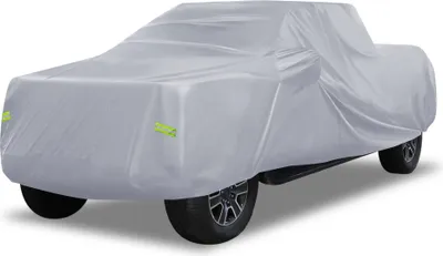 Produktbild von Wasserdichte Autoabdeckung Auto Outdoor Vollabdeckung für Ford F150 Crew Cab 4 Tür 6,5 Fu? mit Fahrertür Rei?verschluss Alle Wetter Regen Sonne Schnee Schutz.