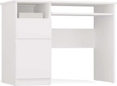 Immagine prodotto di Scrivania, bianco, 98,5 x 75,5 x 51 cm