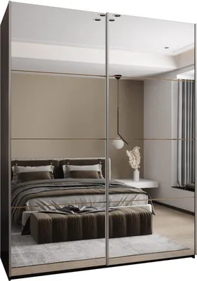 Produktbild von MEBLE KRYSPOL LUX 2 Schrank - 245,5x190x64cm - Schwarz, Artisan, Silber
