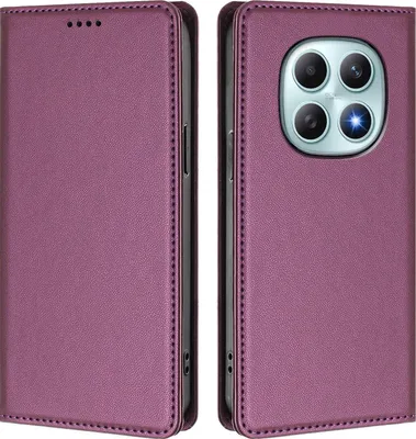 Immagine prodotto di Custodia in pelle per Xiaomi Redmi Note 15 4G, custodia flip magnetica in Finto cuoio con supporto Viola