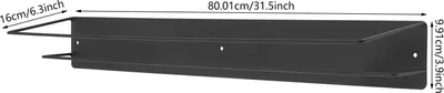 Image de Étagère à chaussures, montage mural, organisateur peu encombrant, couleur noire
