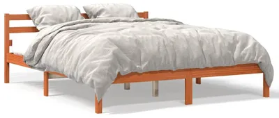 Productafbeelding van vidaXL Massief houten bed zonder matras, wasbruin, 200x200 cm, van grenenhout