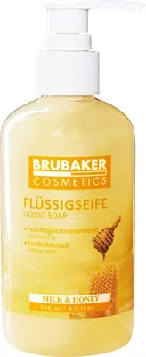 Immagine prodotto di BRUBAKER Cosmetics sapone liquido lavamani in un pratico dispenser - deterge e idrata delicatamente, miele di latte, 1 confezione (240 ml)